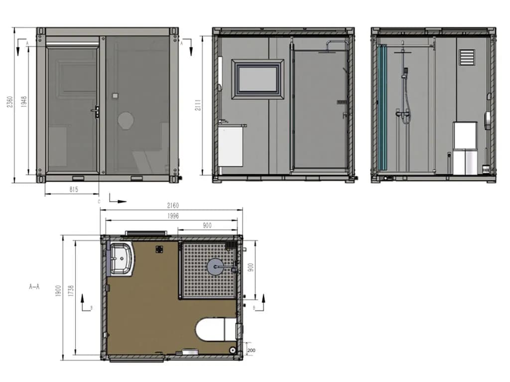 Toilets & Shower Blocks floor plan